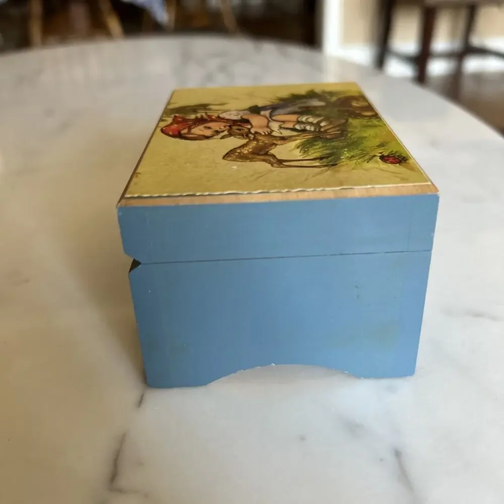 Vintage Hummel Music Box Girl with Deer, Lara’s Theme, Thorens Movement, Swiss